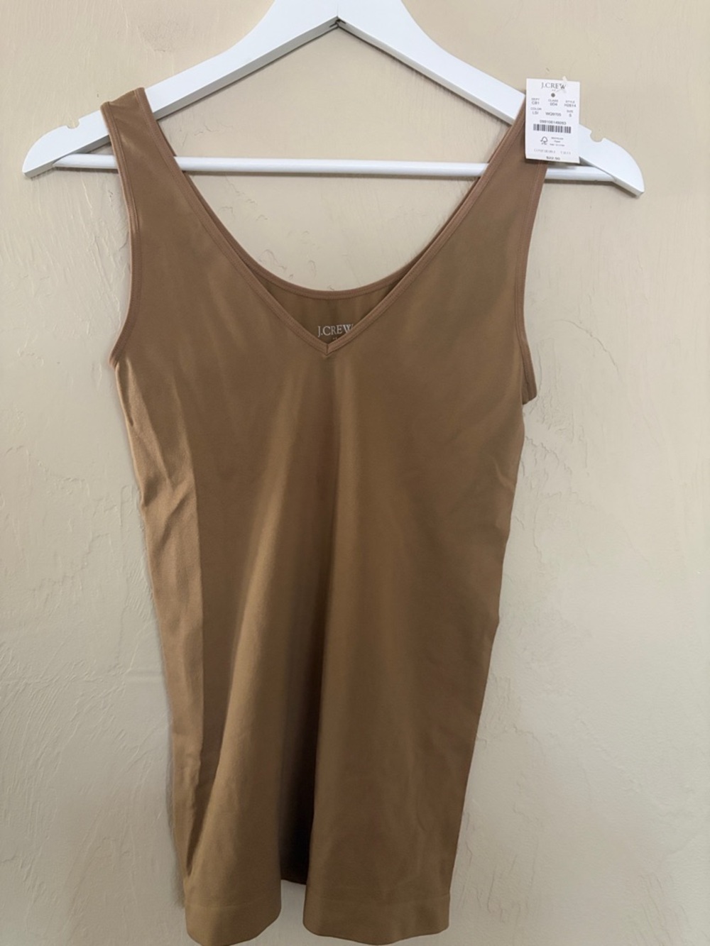 J. Crew Camel V-Neck Camisole. NWT!